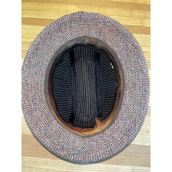 Brown Tweed Feather Fedora - Picture 5 of 6